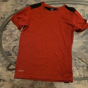 Athletic works size 10/12 red and black shirt